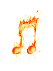 Wall Mural - Fire note symbol