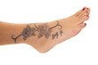Tattoo close rose foot