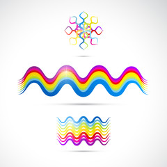 Poster - Colorful abstract vector shapes