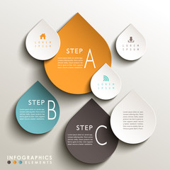 Wall Mural - abstract 3d tag infographics