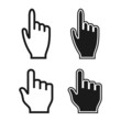 Woman and Man Hands. Cursor Icons. Mouse Pointer Set. Vector
