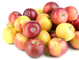 Fototapeta Kuchnia - Juicy apples isolated on white