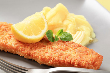 Sticker - Fried fish with mashed potato