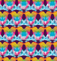 Sticker - Colorful birds seamless pattern