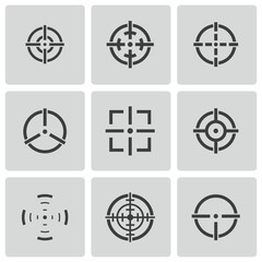 Wall Mural - Vector balck crosshair icons set