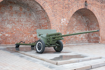 Russian anti-tank regiment 57-mm gun of the Second World War