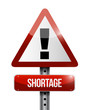 shortage warning road sign illustration design