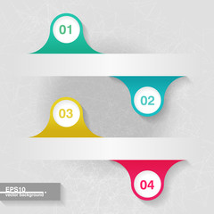 Poster - Infographic template with four colorful labels. Eps10