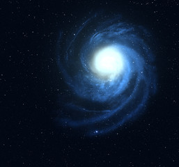 Wall Mural - spiral galaxy in deep space.