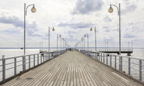 Nowoczesny obraz na płótnie Jurata pier on the Hel peninsula, Baltic sea, Poland