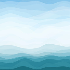 Aufkleber - Abstract Blue Wavy Background