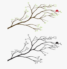 tree bird wall decal