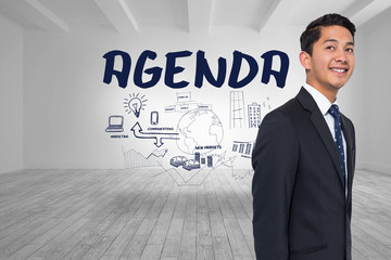 Poster - Composite image of smiling asian businessman