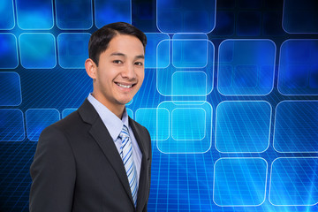 Poster - Composite image of smiling asian businessman