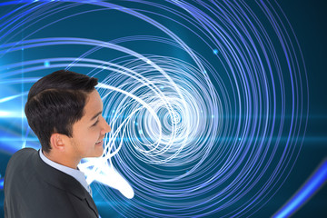 Poster - Composite image of smiling asian businessman