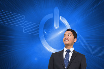 Poster - Composite image of smiling asian businessman
