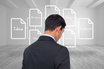 Aufkleber - Composite image of asian businessman
