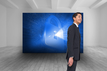 Poster - Composite image of smiling asian businessman