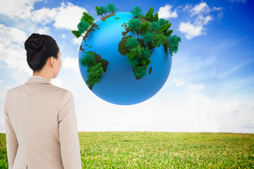Aufkleber - Composite image of asian businesswoman