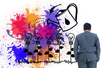 Poster - Composite image of businessman standing
