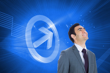 Poster - Composite image of smiling businessman standing
