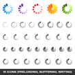 Loading And Buffering Icon Set. Preloaders. Vector
