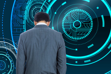 Poster - Composite image of businessman standing