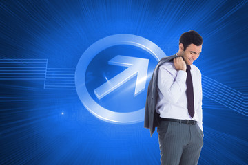 Poster - Composite image of smiling businessman standing