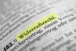 © kwarner - Widerrufsrecht - Text gelb markiert
