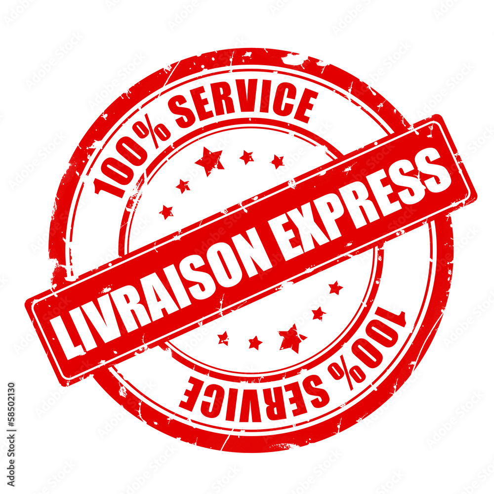 tampon livraison express - rouge Stock Illustration | Adobe Stock, image size:1000x1000