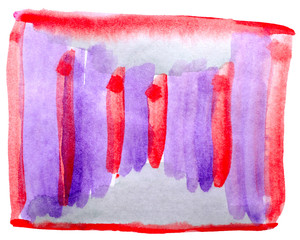 Sticker - table red, purple chart stroke paint brush watercolor isolated