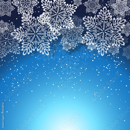 クリスマス 雪 結晶 キラキラ 青 Stock Vector Adobe Stock