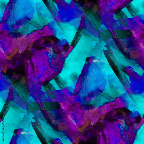 Fotografía Cubismo inconsútil azul púrpura del arte abstracto de la textura Picasso Waterco