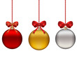 Набор из трех декоративных шаров на новый год и рожество