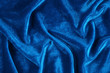 Blue wrinkled velvet