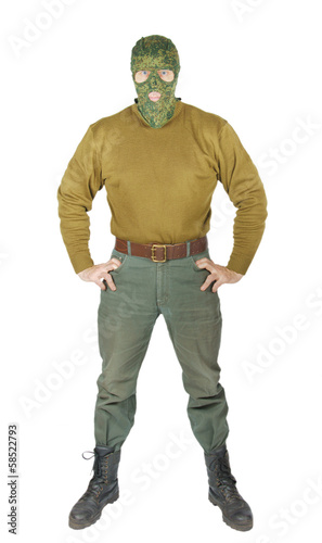 Cuadros en Lienzo Man wears green uniform of the guard