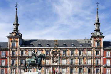 Wall Mural - View of famous Plaza Mayor