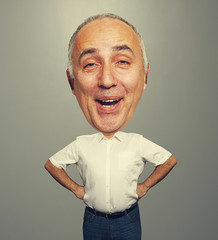 Fototapete - bighead funny laughing man
