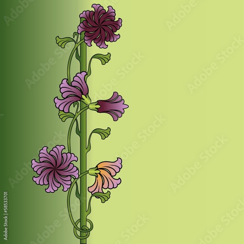 Fototapeta do kuchni seamless flower ornament