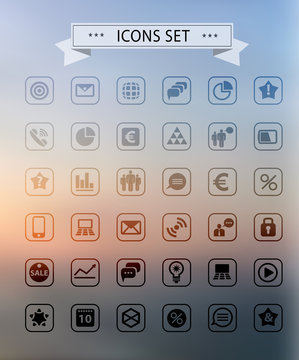 Set of web icons