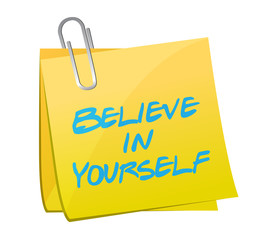 Wall Mural - believe in yourself post illustration design