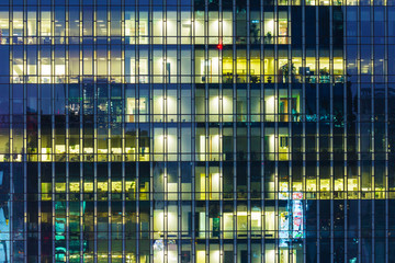 Wall Mural - Modern office building at night