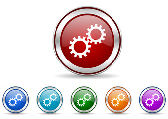 Aufkleber - gear icon vector set