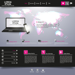 Fototapete - website template for business presentation