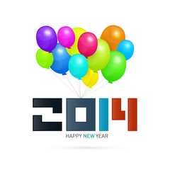 Wall Mural - Vector Happy New Year Background