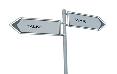 Road signs to war and talks