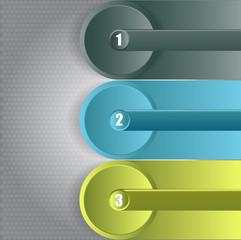 Fototapete - Abstract vector infographic background with three steps
