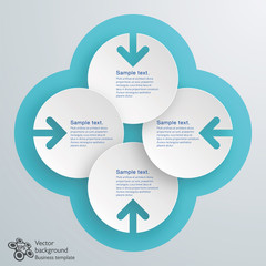 Wall Mural - infographics vector background arrows
