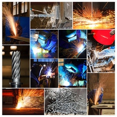 Wall Mural - Metallindustrie - Collage