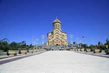 Sameba Holy Thrinity Church Tbilisi Georgia - Main Entrance